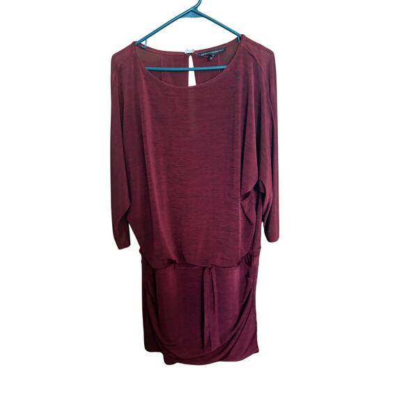 White House Black Market Dresses & Skirts - White House Black Market Burgundy Dolman Sleeve Dress size Medium